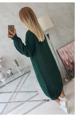 Pletený sveter tmavo zelený 