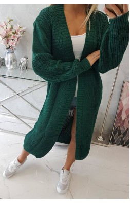 Pletený sveter tmavo zelený 