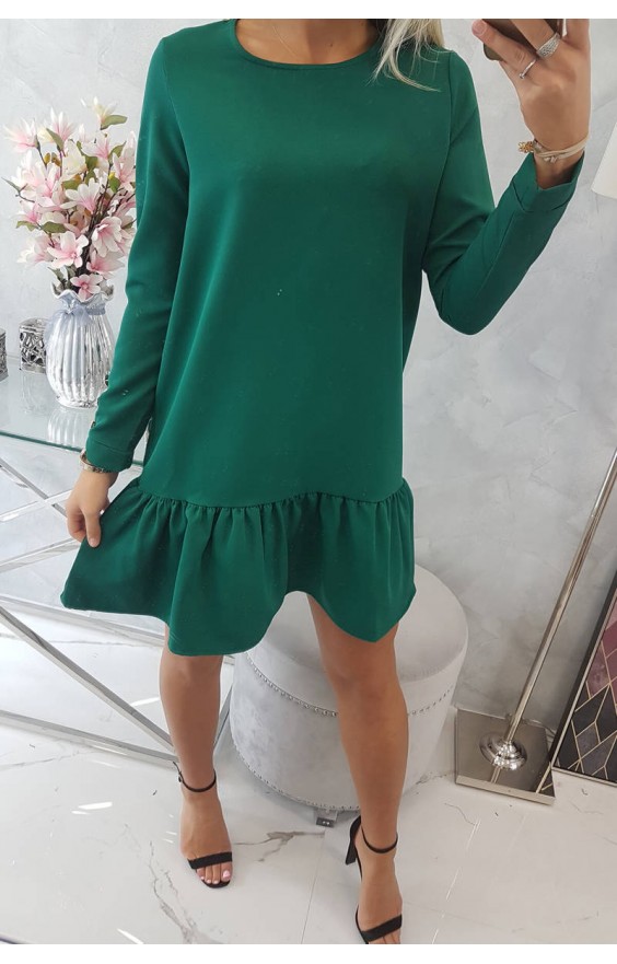 Šaty s volánom - zelené