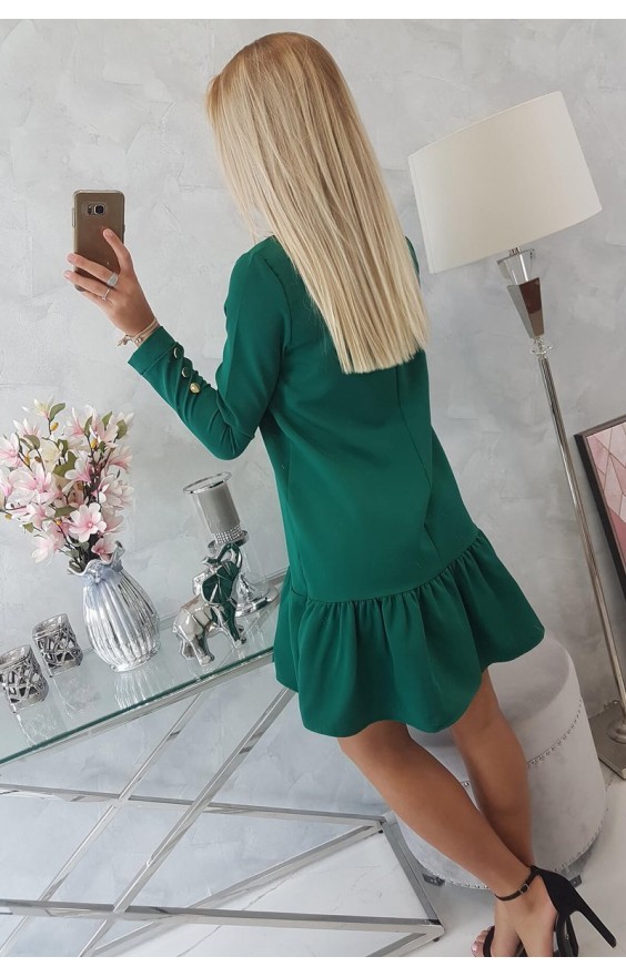 Šaty s volánom - zelené