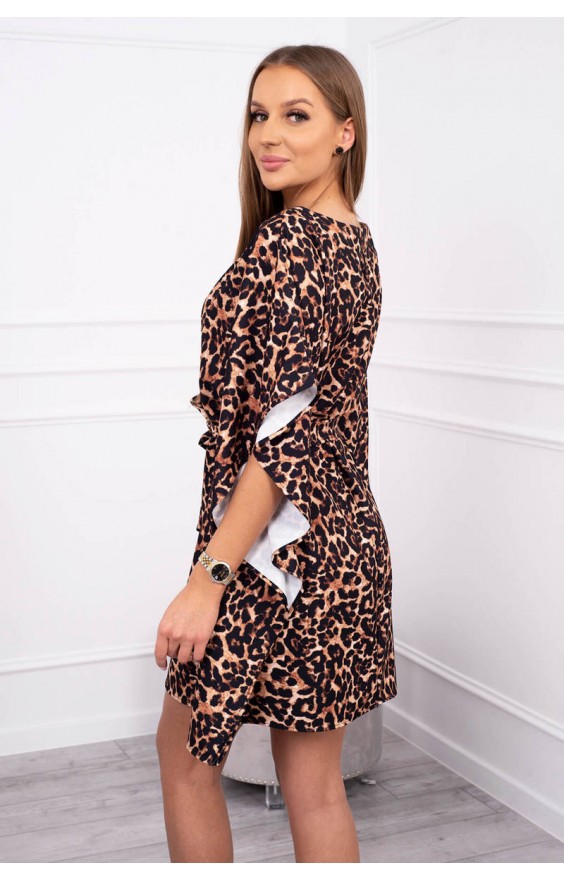Šaty leopardieho vzoru béžové