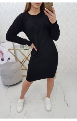Pruhovaný sveter /šaty čierne