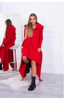 Zateplené šaty pre dámy-červené