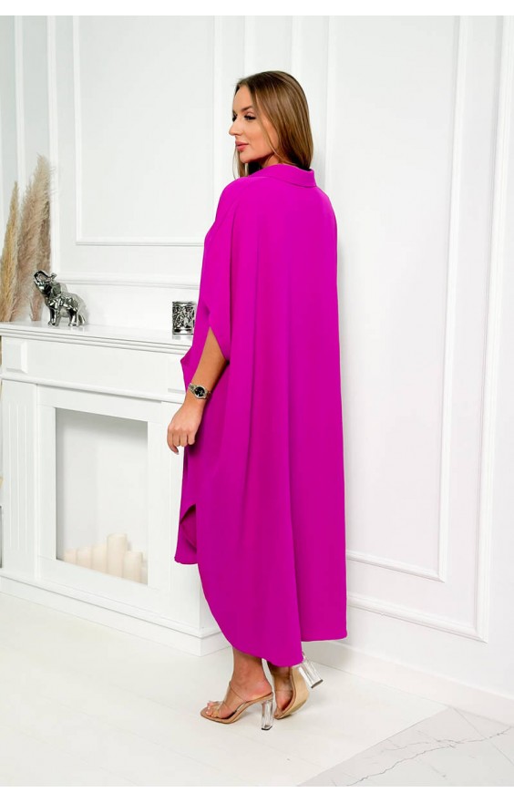 Oversize šaty s golierom  fialová