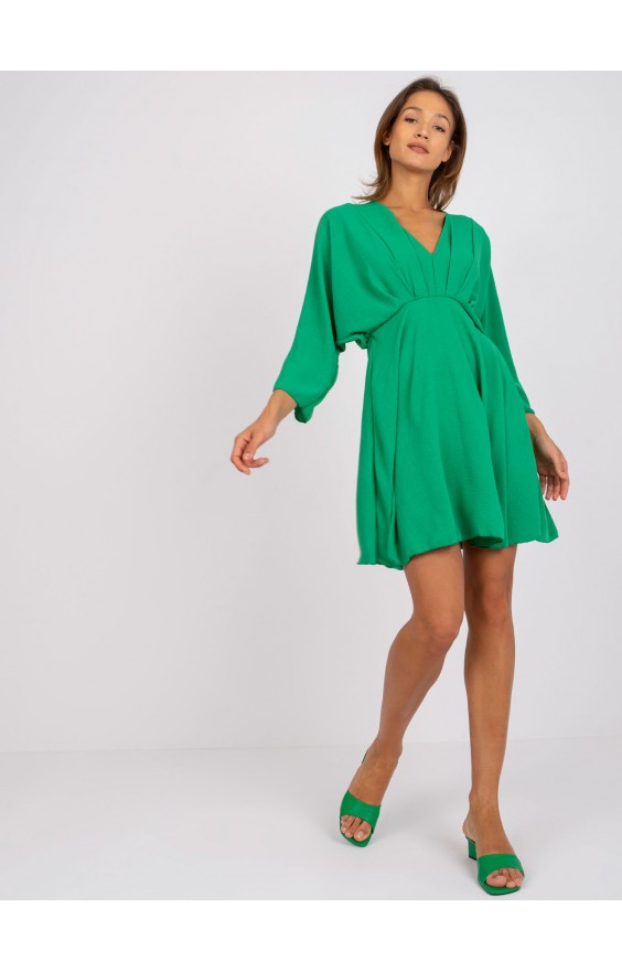 Svetlo zelená vzdušné šaty s dlhými rukávmi Zayna