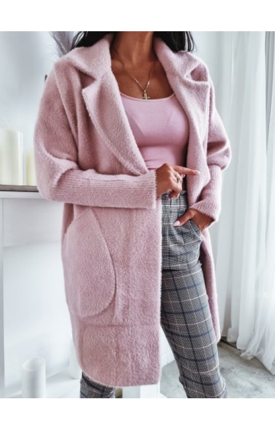 Alpaka Nora kabát  ružový